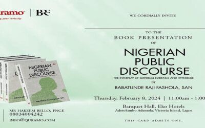 BOOK LAUNCH OF NIGERIAN PUBLIC DISCOURSE BY BABATUNDE RAJI FASHOLA,SAN