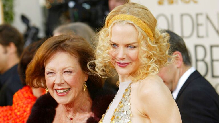 Nicole Kidman and her mother Janelle at the Golden Globes in 2004. Pic: AP