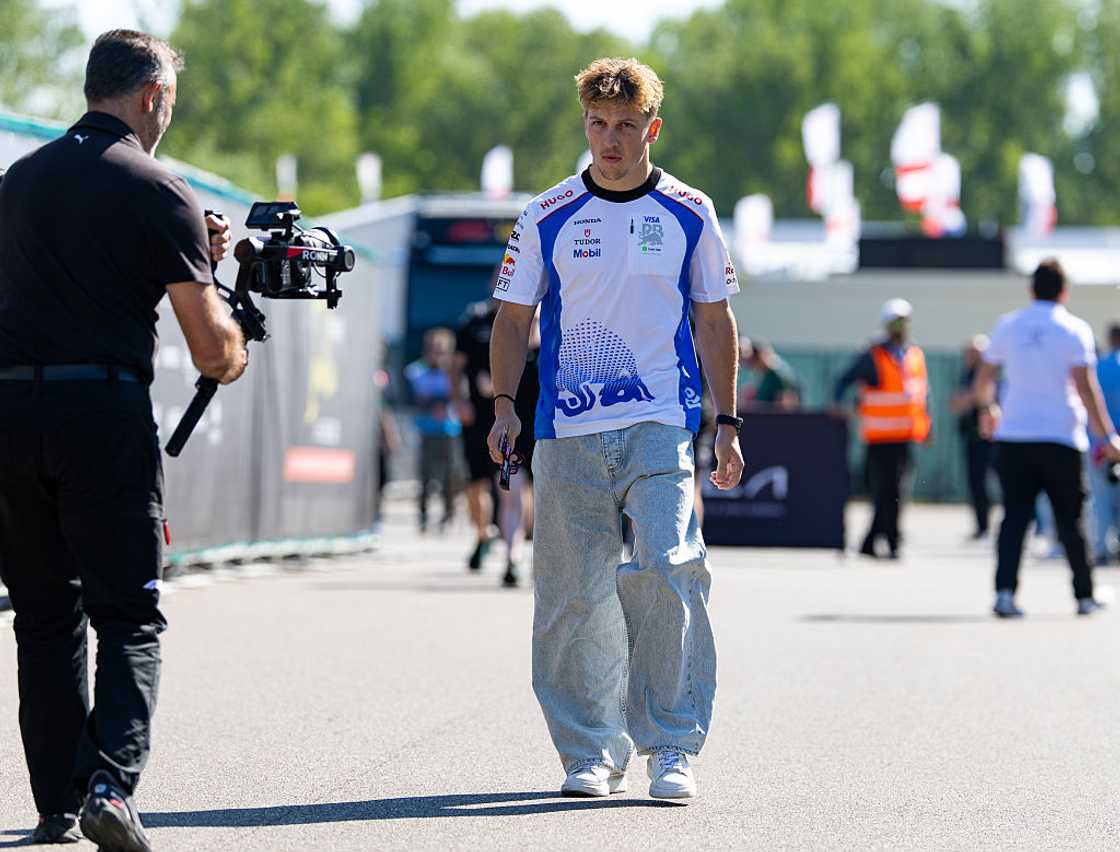 Liam Lawson walks in the paddock at Autodromo Internazionale Enzo e Dino Ferrar Liam Lawson walks in the paddock at Autodromo Internazionale Enzo e Dino Ferrar