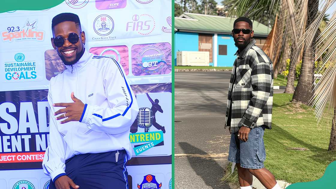 Mensan attends an entertainment event (L). The law graduate takes a photo as he walks in a village (R) Mensan attends an entertainment event (L). The law graduate takes a photo as he walks in a village (R)